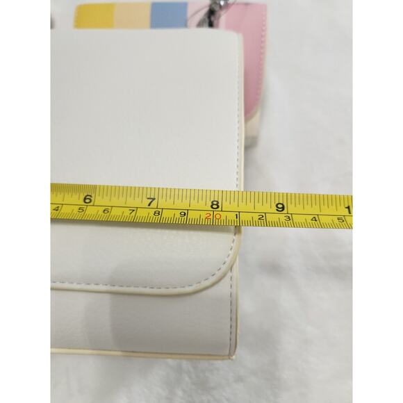 INC NWT Sibbell 2-Piece Set White Vanilla Crossbody Stripe Mini Shoulder Bag - Picture 5 of 9